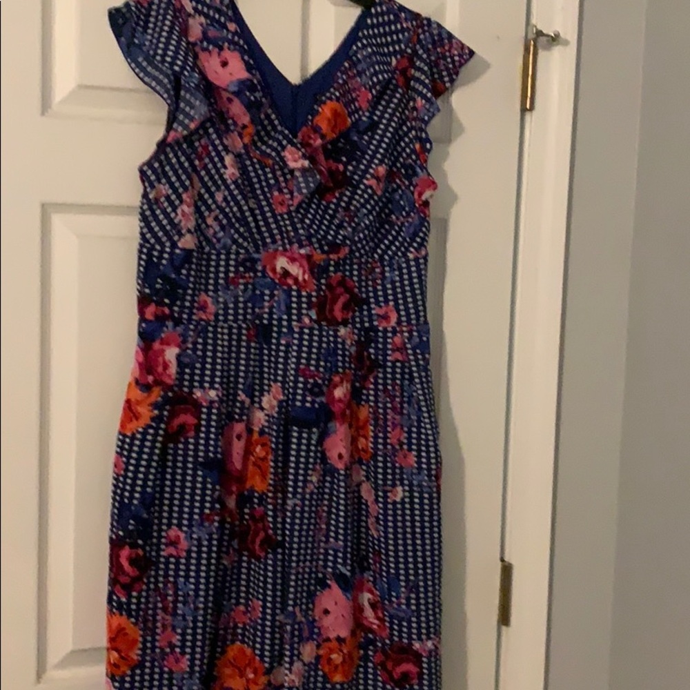 Blue gingham dress